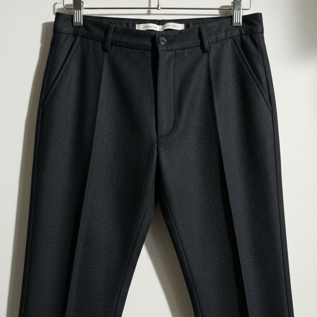 Elegant Black Wool Trousers