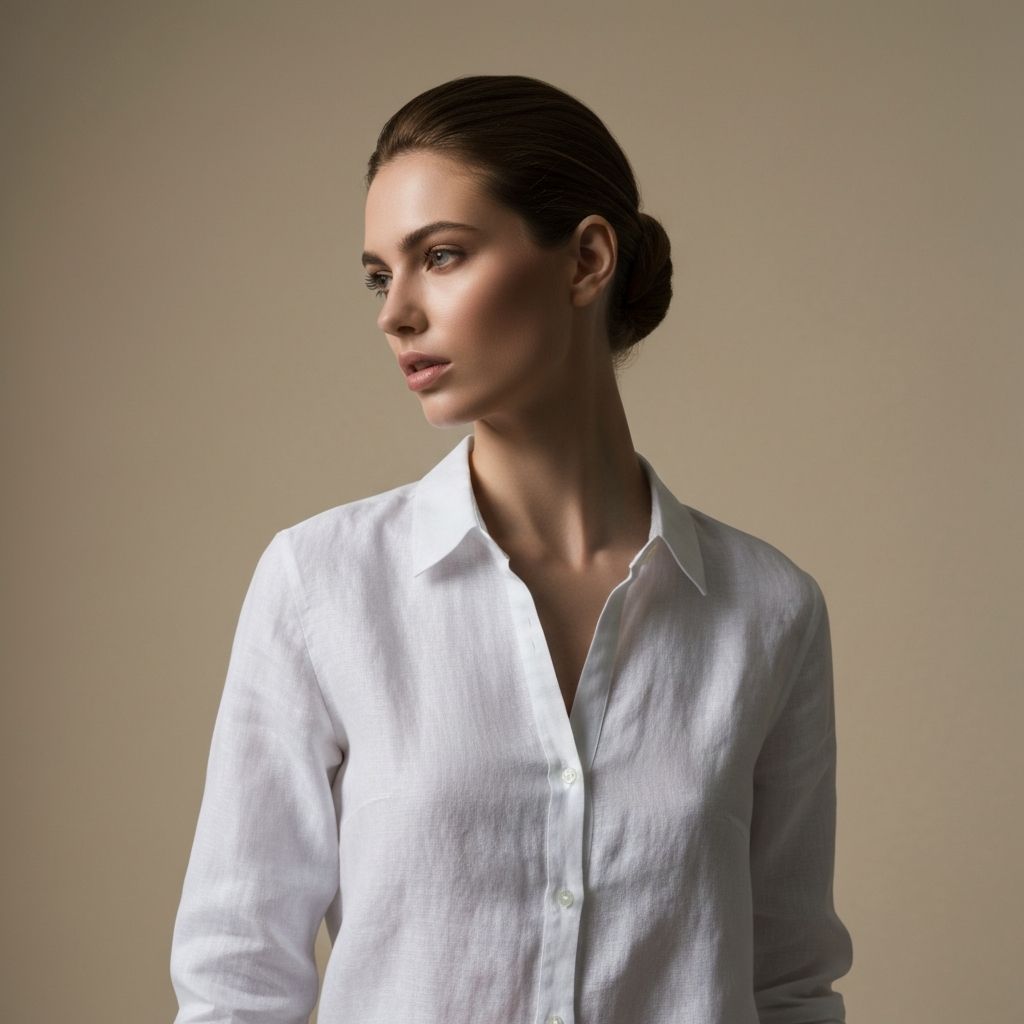 Minimalist White Linen Shirt